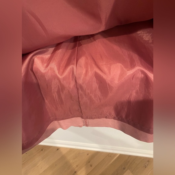 Pink suede A-line skirt size 10. - Picture 6 of 11